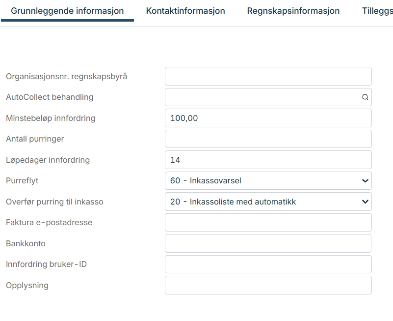 Importer standardverdier
